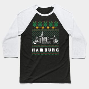 Hamburg Germany Ugly Christmas Baseball T-Shirt